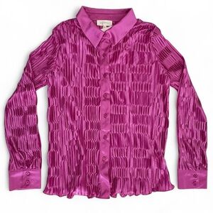 NWT Melloday Silky Button-Up Shirt